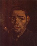 Vincent Van Gogh Head of a Young Peasant with Pipe (nn04) oil painting